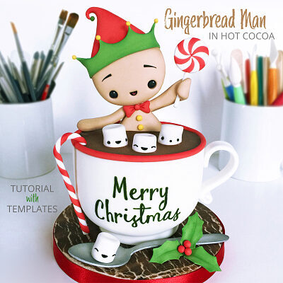 How To Make a Cute Fondant Gingerbread Man Cake Topper