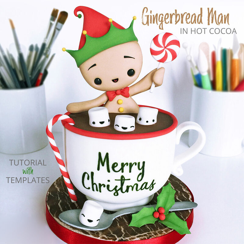 How To Make a Cute Fondant Gingerbread Man Cake Topper