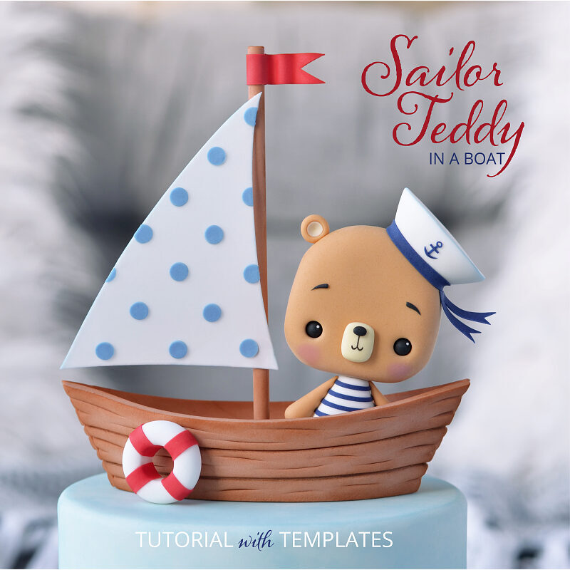 How to Make a Cute Fondant Teddy Bear in a Boat Cake Topper
